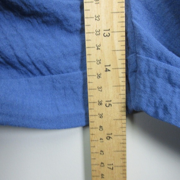 Habitat Crinkle Wide Leg Cropped Pants Women XXL Blue Pull On Lagenlook 310 - Picture 10 of 12